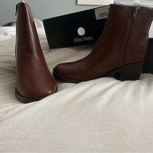 Nine West Brown Ankle Boots never worn before
